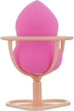 Спонж для макіяжу на підставці-ніжці, PF-57, яскраво-рожевий - Puffic Fashion — фото N1