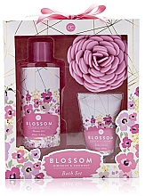 Духи, Парфюмерия, косметика Подарочный набор для ухода за телом - Accentra Blossom Hibiscus & Coconut Set (sh/gel/350ml + b/lot/50ml + sponge)