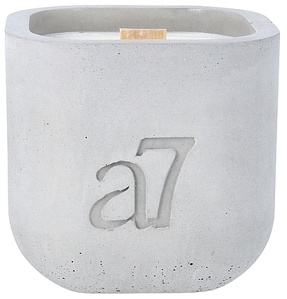 Ароматична соєва свічка, сіра - A7 Candles Amber&Sage — фото N1