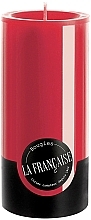Свеча-цилиндр, диаметр 7 см, высота 15 см - Bougies La Francaise Cylindre Candle Red — фото N1
