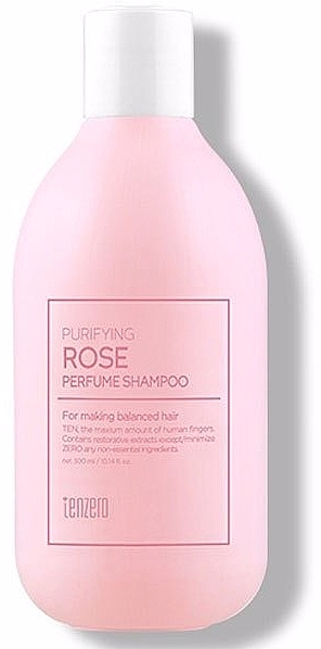 Очищувальний шампунь з ароматом троянди - Tenzero Purifying Rose Perfume Shampoo — фото N1