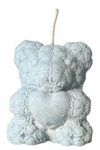 Декоративна свічка "Ведмедик" з ягідним ароматом, блакитна - KaWilamowski — фото N1