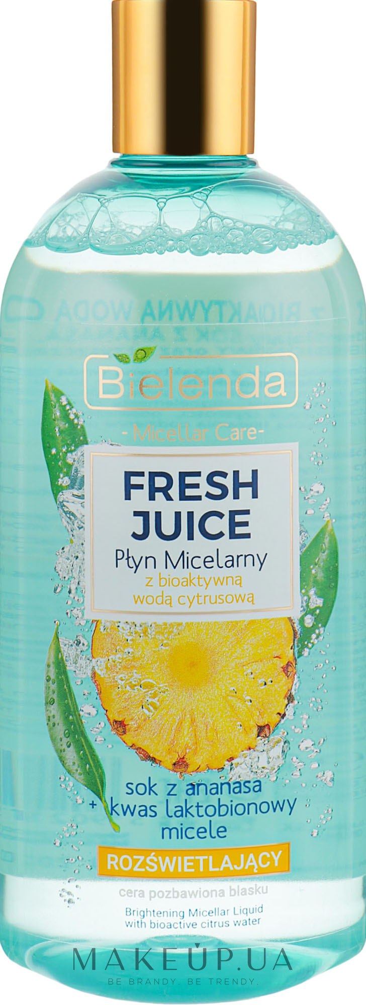 Мицеллярная осветляющая жидкость "Ананас" - Bielenda Botanic Fresh Juice — фото 500ml