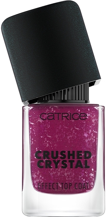 Верхнє покриття для лаку "Подрібнений кристал" - Catrice Crushed Crystal Effect Amethyst Aura Top Coat — фото N3