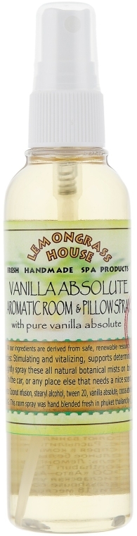 Ароматический спрей для дома "Ваниль" - Lemongrass House Vanilla Absolute Aromaticroom Spray