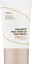 Духи, Парфюмерия, косметика Крем солнцезащитный с тональным действием - IsNtree Yam Root Milk Tone Up Sun Cream SPF 50+ PA++++