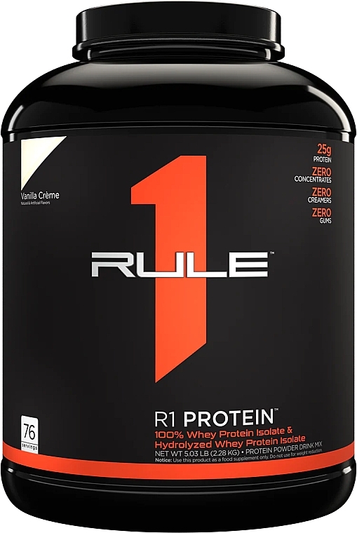 Протеїн із натуральним смаком - Rule One R1 Protein Naturally Flavored Vanilla Creme — фото N1