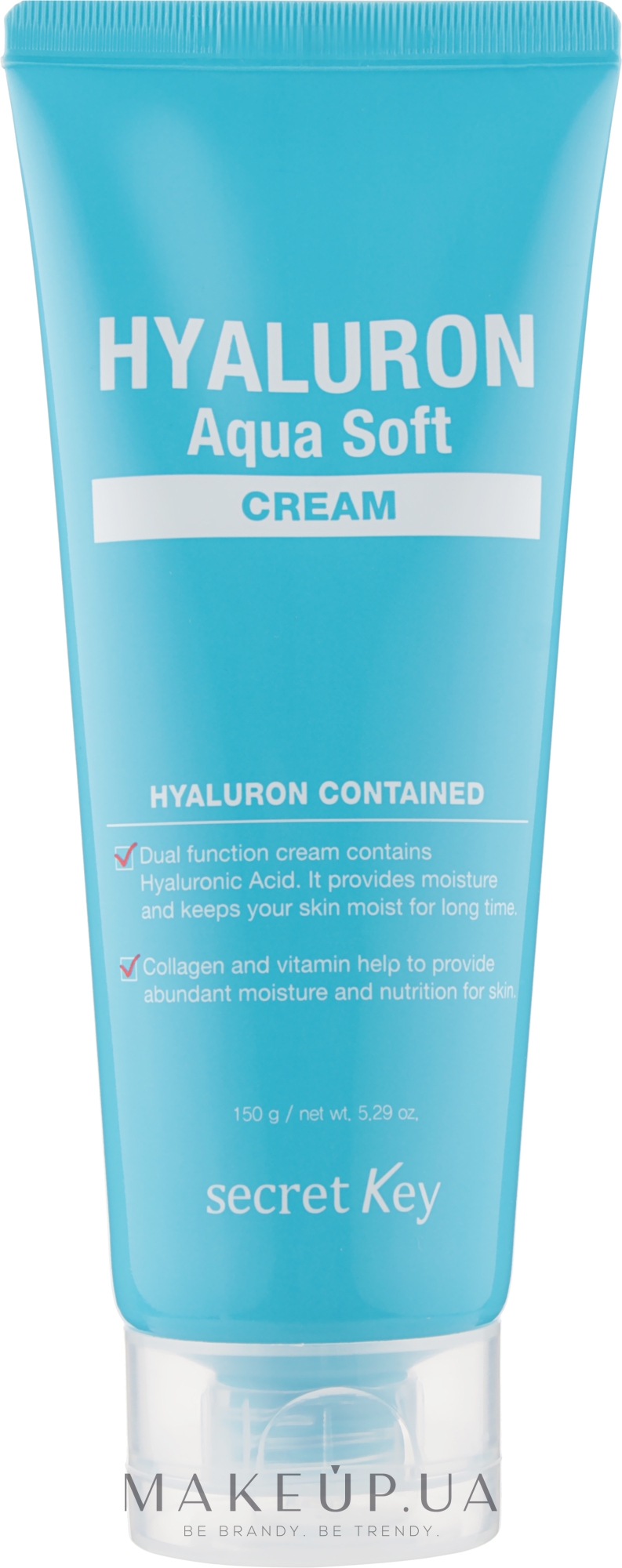Крем гіалуроновий для зволоження і омолодження - Secret Key Hyaluron Aqua Soft Cream — фото 150g