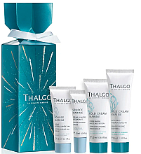 Парфумерія, косметика Набір - Thalgo Source Marine Christmas Cracker Skin Solution (f/cr/15ml + serum/10ml + b/milk/30ml + h/cr/20ml)