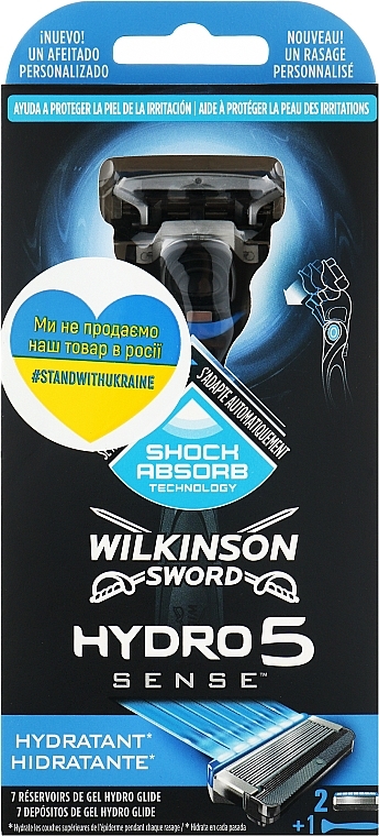 Бритва с 2 сменными кассетами - Wilkinson Sword Hydro 5 Sense Hydrate — фото N1