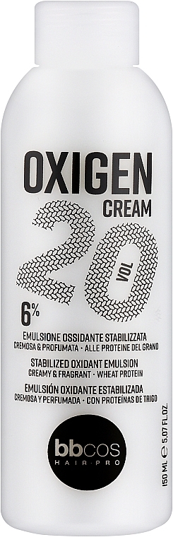 Окислитель кремообразный 6% - BBcos Oxigen Cream 20 Vol — фото N2