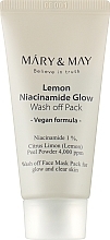 Парфумерія, косметика Очищувальна маска для вирівнювання тону шкіри з ніацинамідом - Mary & May Lemon Niacinamide Glow Wash Off Pack