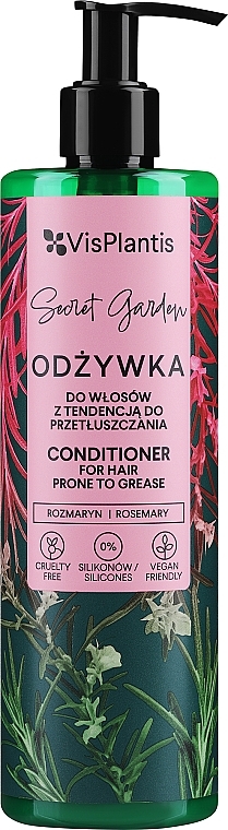 Кондиціонер для нормального і схильного до жирності волосся - Vis Plantis Herbal Vital Care Conditioner Rosemary Milk Thistle+Lemon Balm