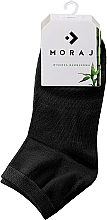 Жіночі бамбукові шкарпетки до щиколоток, 1 пара, чорні - Moraj — фото N1