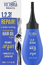Масло для поврежденных волос - Victoria Beauty 1,2,3! Repair! Hair Oil — фото N2