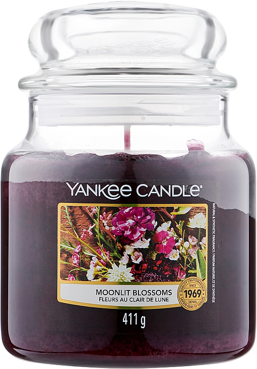 Ароматическая свеча в банке - Yankee Candle Moonlit Blossoms — фото N3
