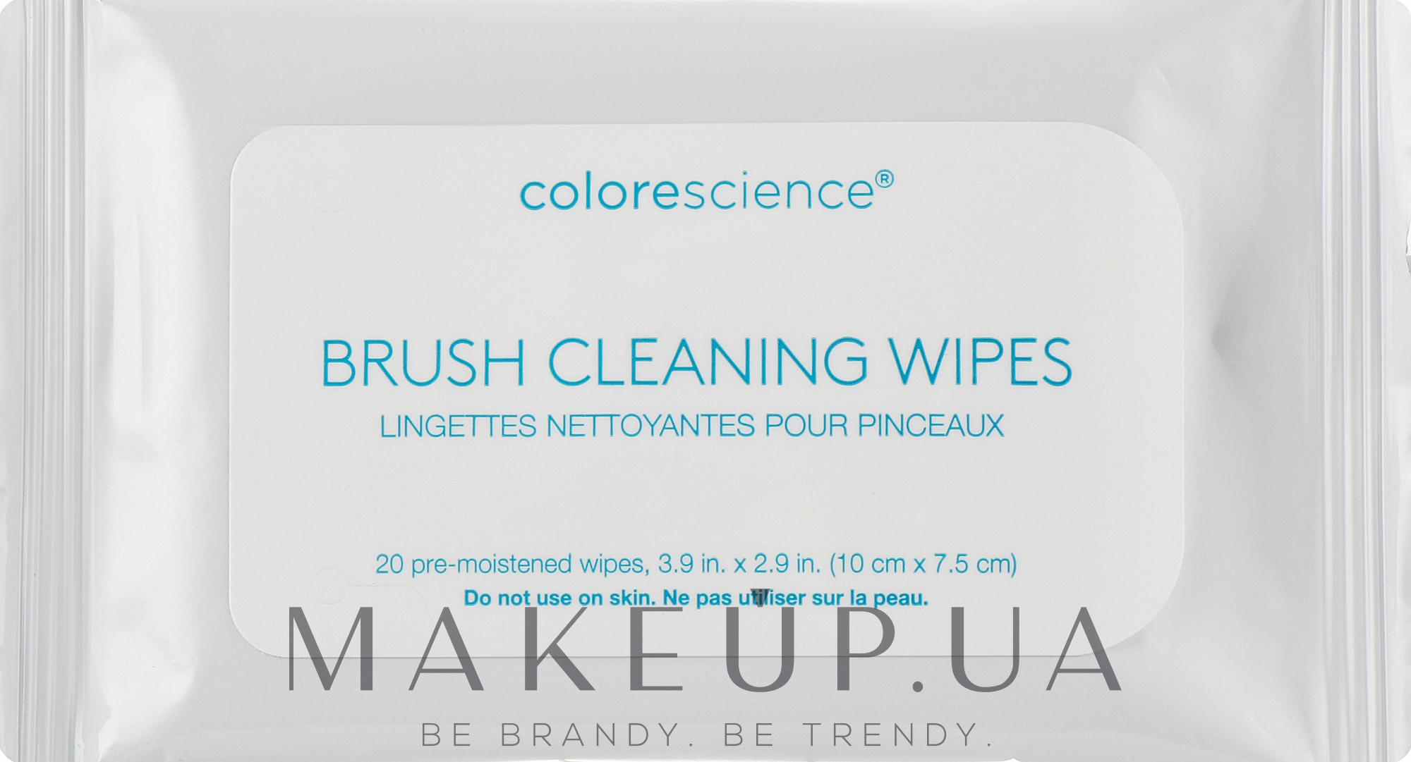 Салфетки для очистки кистей для макияжа - Colorescience Brush Cleaning Wipes — фото 20шт