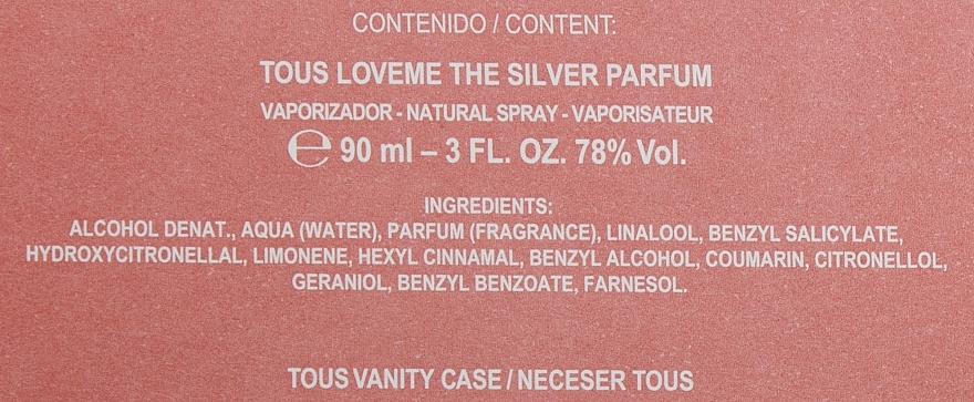 Tous LoveMe The Silver Parfum - Набор (edp/90ml + bag) — фото N4