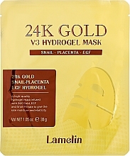 Гидрогелевая маска для лица - Lamelin 24K Gold V3 Hydrogel Mask — фото N1