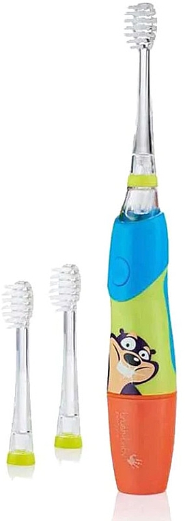 Электрическая зубная щетка "Flashing Disko Lights" 3-6 лет, голубая - Brush-Baby KidzSonic Electric Toothbrush — фото N1
