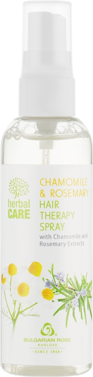 Терапевтический спрей для волос с ромашкой и розмарином - Bulgarian Rose Aromatherapy Herbal Care Chamomile & Rosemary Hair Therapy Spray — фото N1