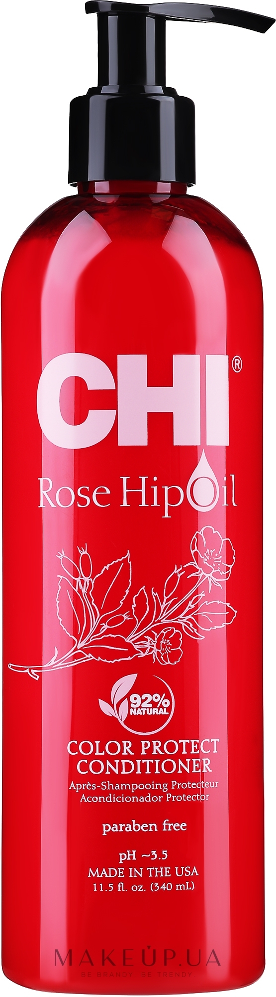 Кондиціонер для фарбованого волосся - CHI Rose Hip Oil Color Nurture Protecting Conditioner — фото 340ml