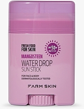 Сонцезахисний стік - Farm Skin Fresh Food For Skin Mangosteen Water Drop Sun Stick SPF50+ — фото N1