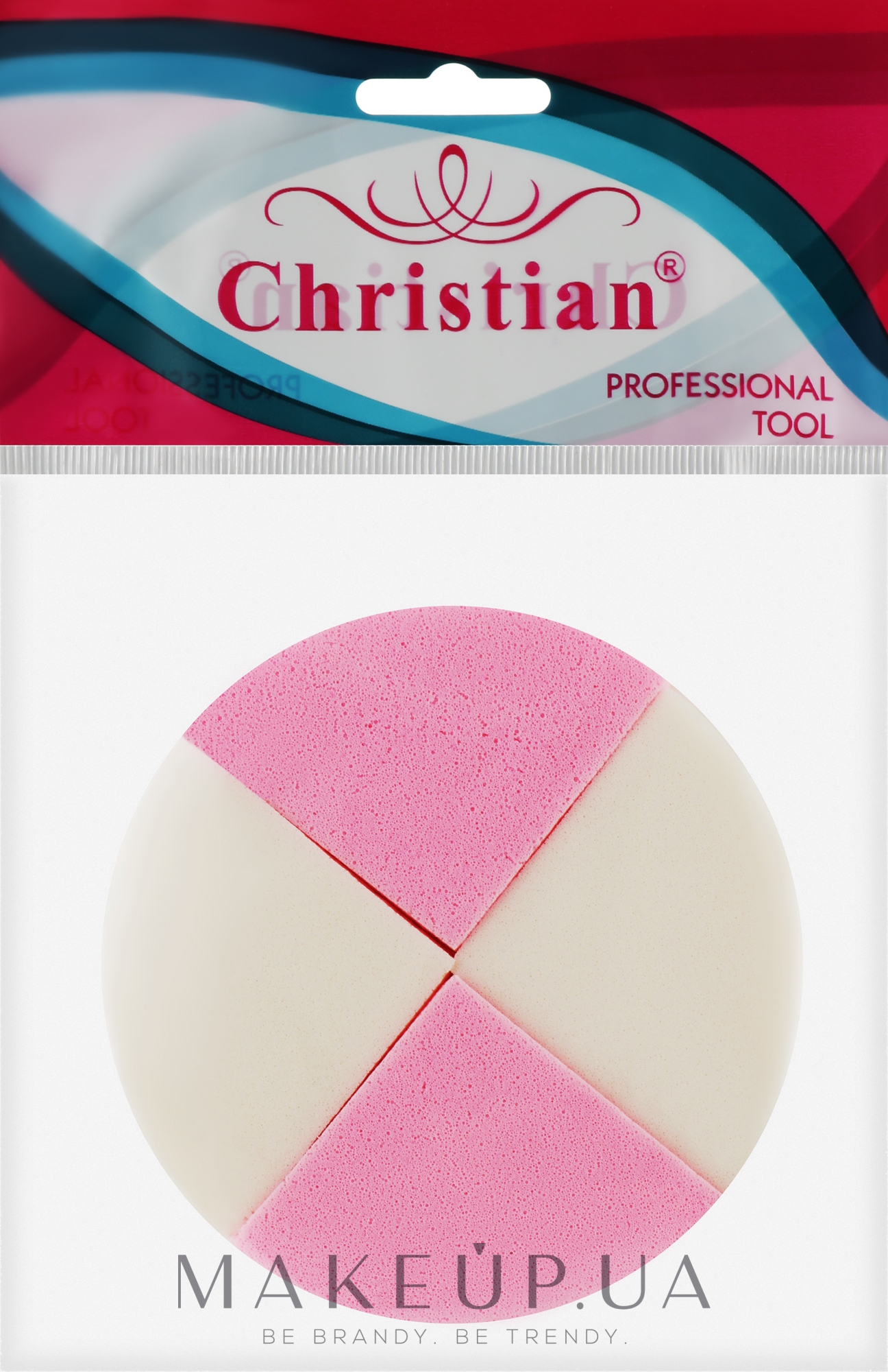 Спонж для макияжа CSP-654, мелкопористый латекс - Christian — фото 4шт