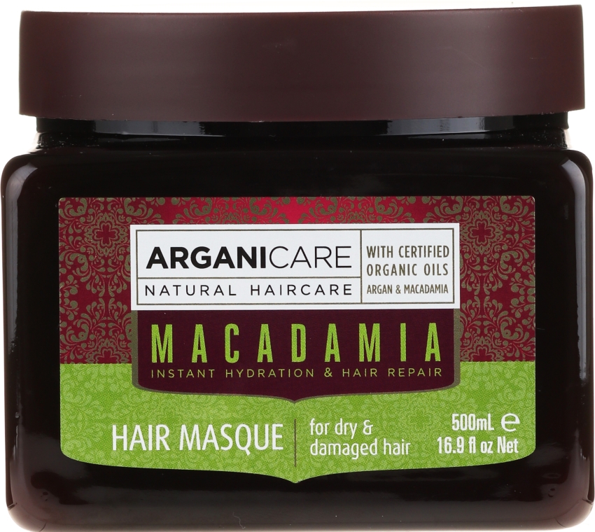 Ультрапитательная и восстанавливающая маска для волос - Arganicare Silk Macadamia Hair Mask — фото N3