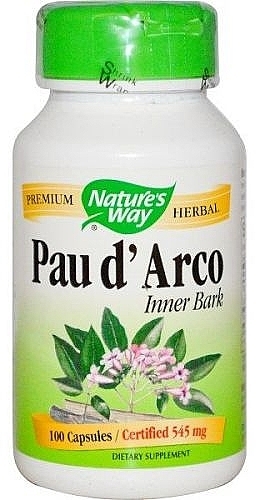Пищевая добавка "Кора муравьиного дерева", 545 mg - Nature’s Way Pau d`Arco Inner Bark — фото N1