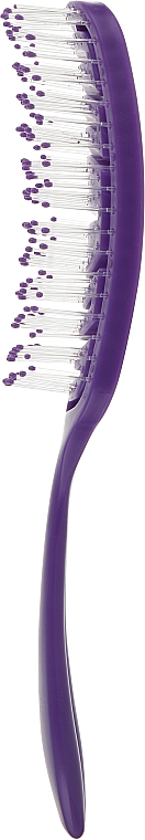 Щетка гибкая для сушки, укладки волос продувная прямоугольная, CR-4280, фиолетовая - Christian — фото N3