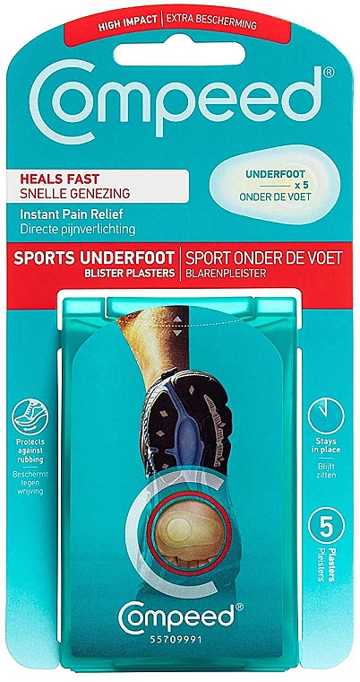 Пластир для захисту ступні - Compeed Sports Underfoot Blister Plasters — фото N1