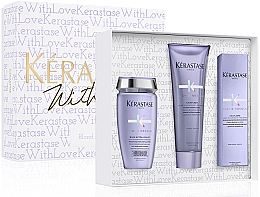 Духи, Парфюмерия, косметика Набор - Kerastase Blond Absolu Fondant Holidays Coffret (shm/250ml + cond/250ml + ser/150ml)