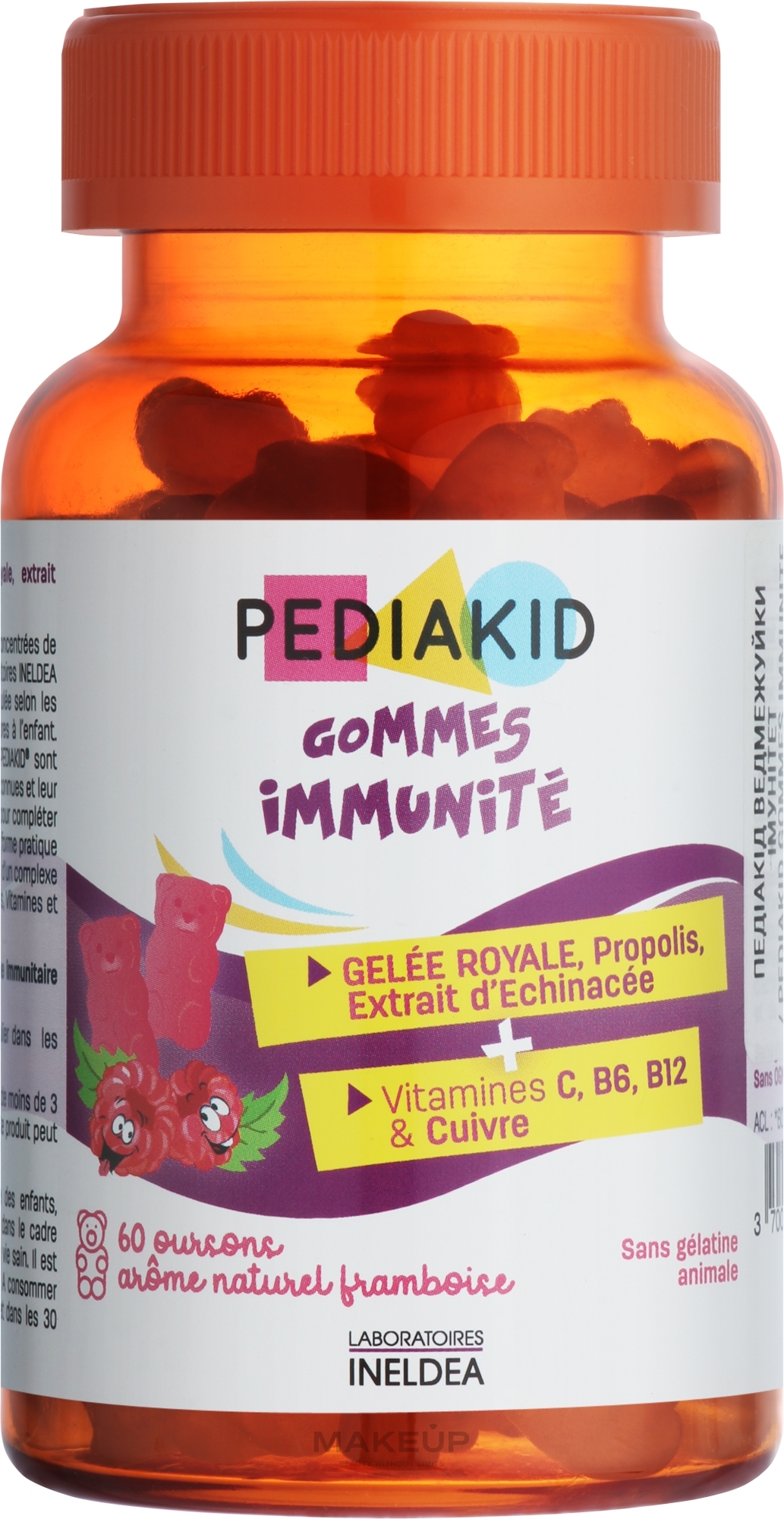 Жувальні ведмедики "Імунітет. Вишня" - Pediakid Gommes Immunite — фото 60шт