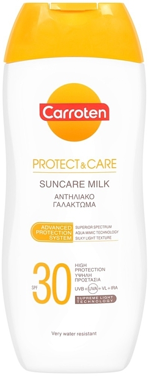 Сонцезахисний лосьйон для тіла - Carroten Protect & Care Suncare Milk SPF30 — фото N1