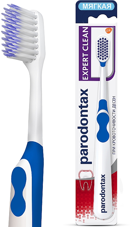 Зубна щітка "Експерт чистоти", екстрам'яка, блакитна - Parodontax — фото N2