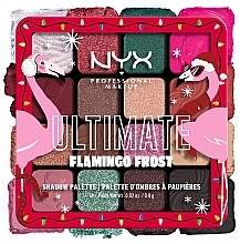 Палетка теней для век, 16 оттенков - NYX Professional Makeup Ultimate Flamingo Frost Eyeshadow Palette  — фото N5