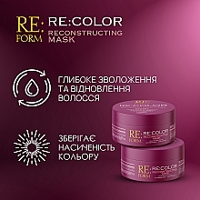 Реконструювальна маска для відновлення фарбованого волосся "Збереження кольору" - Re:form Re:color Reconstructing Mask — фото N4