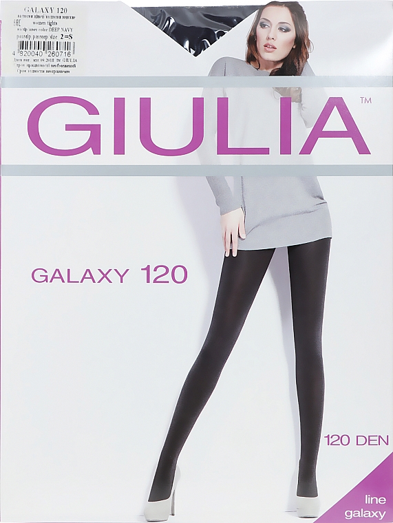 Колготки для женщин "Galaxy" 120 Den, deep navy - Giulia — фото N1