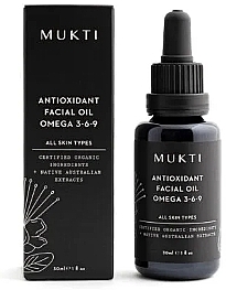 Антиоксидантное масло для лица - Mukti Organics Antioxidant Facial Oil Omega 3-6-9 — фото N1