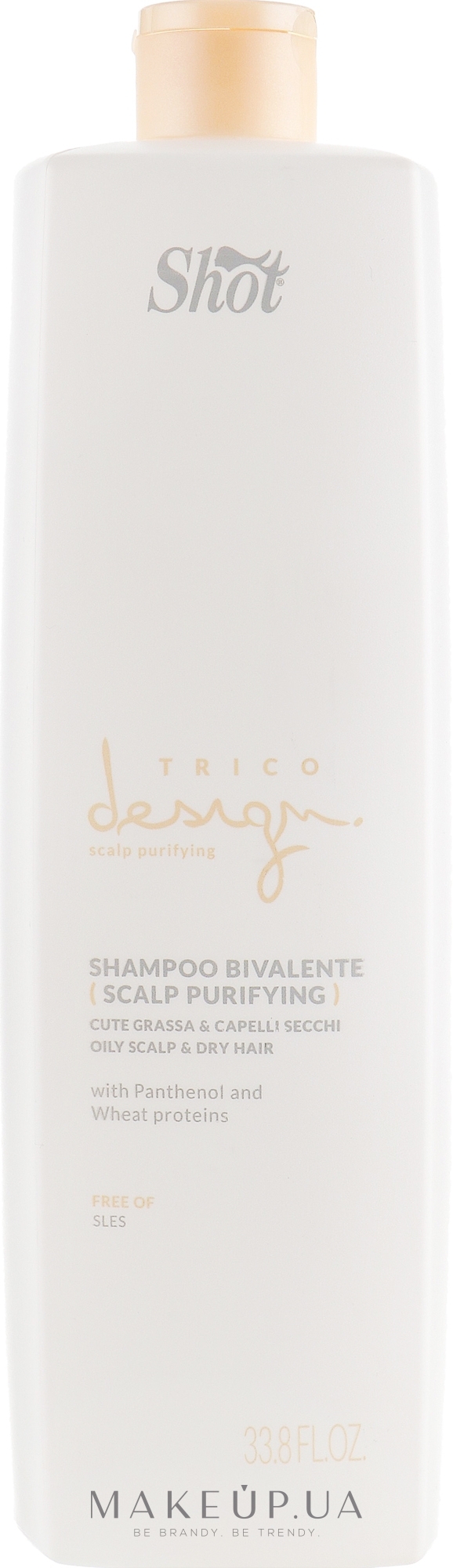 Шампунь подвійної дії для жирної шкіри голови - Shot Trico Design Skin Purifying Bivalente Shampoo — фото 1000ml