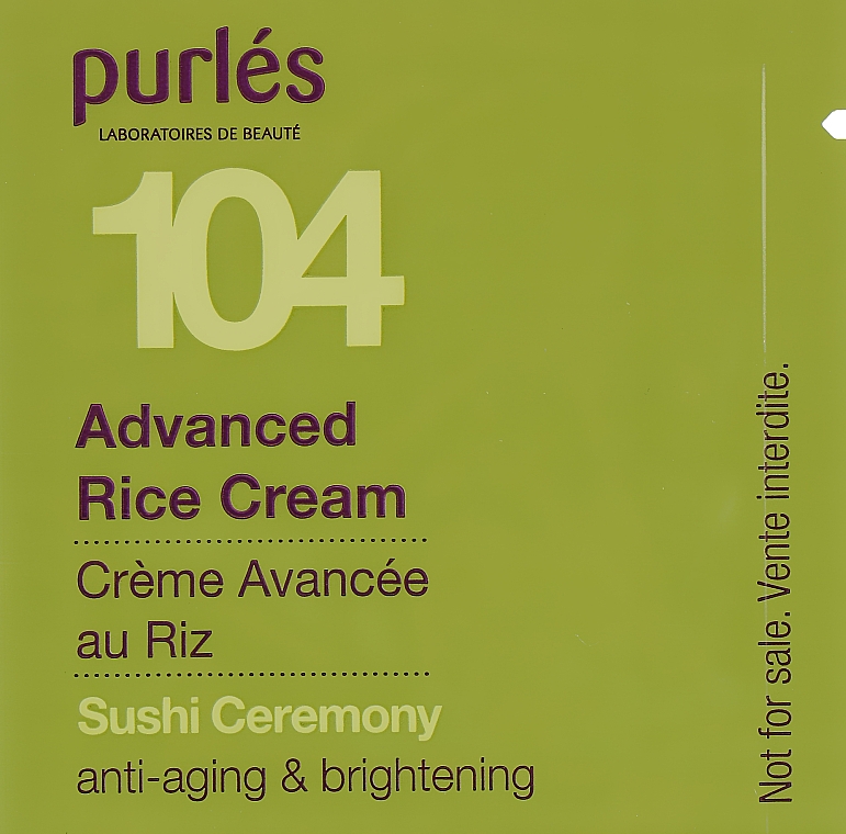 Рисовий крем для обличчя - Purles 104 Advanced Rice Cream (пробник) — фото N1