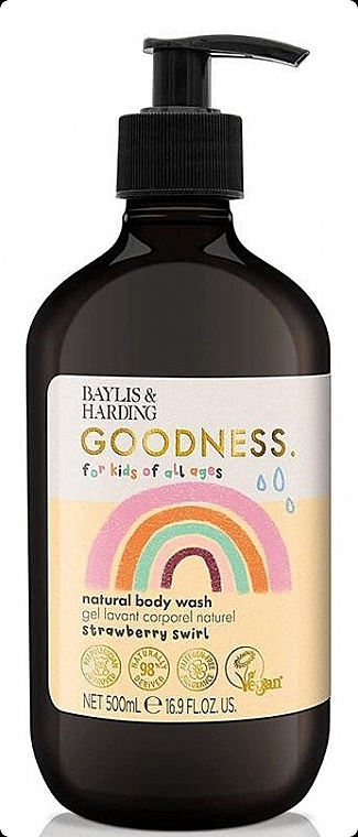 Гель для душа для детей - Baylis & Harding Goodness Strawberry Swirl Body Wash — фото N1