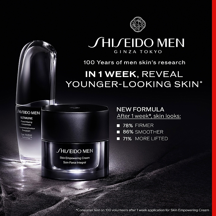 Антивозрастной крем для лица - Shiseido Men Skin Empowering Cream (сменный блок) — фото N5