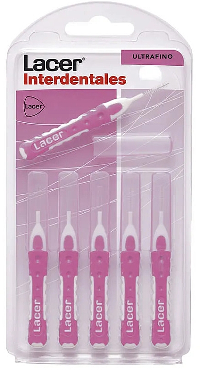 Міжзубна щітка, рожева - Lacer Interdental Ultra-Fine Straight Brush — фото N1