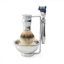 Духи, Парфюмерия, косметика Набор для бритья - Edwin Jagger Chatsworth Barley 4 Piece Fusion Set Silver Tip Badger