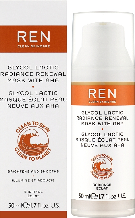 Маска для обличчя - Ren Clean Skincare Glyco Lactic Radiance Renewal Mask — фото N2