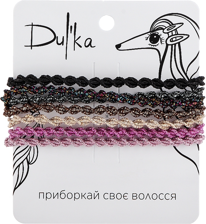Набір різнобарвних гумок для волосся UH717783, 7 шт - Dulka — фото N1