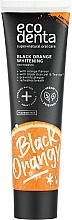 Парфумерія, косметика Відбілювальна зубна паста з вугіллям, зі смаком апельсина, без фтору - Ecodenta Black Orange Whitening Toothpaste