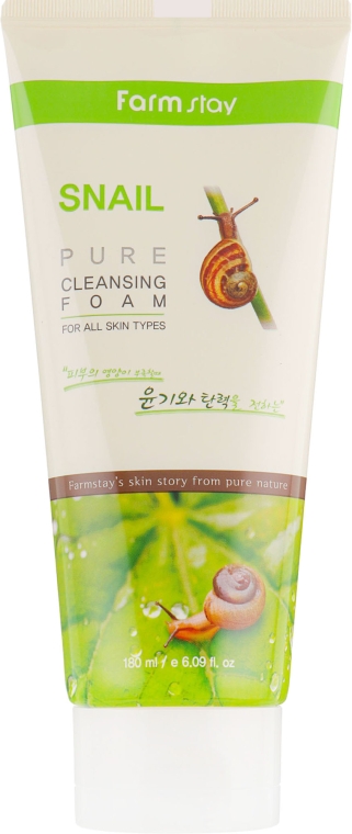 Очищувальна пінка для обличчя з муцином равлика - FarmStay Snail Pure Cleansing Foam — фото N2